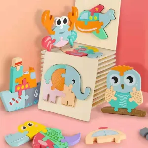 BleuRibbon Wooden Animal Puzzle