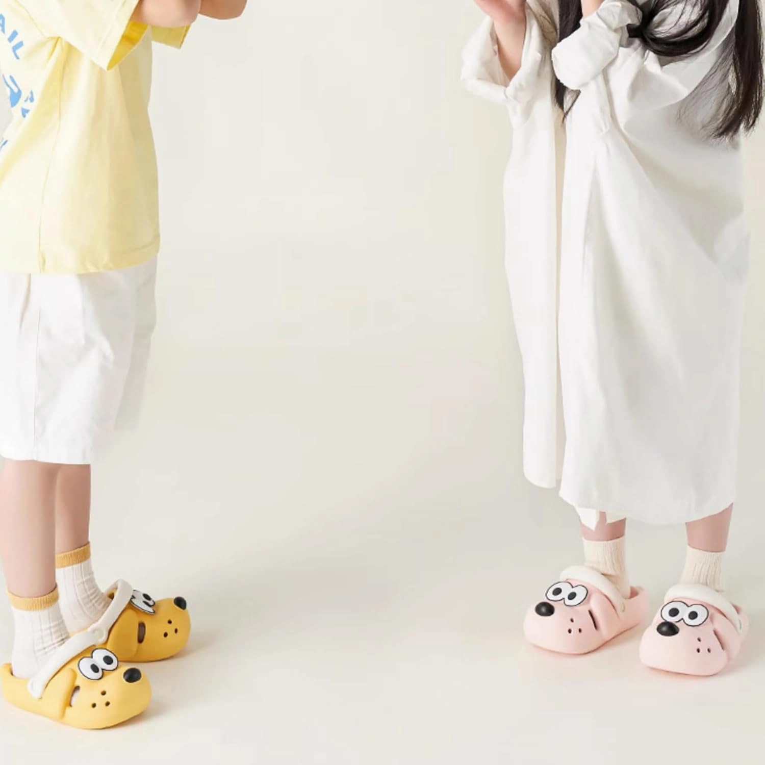 Boys Girls Toddler Summer Slides, Cute Shower Slippers Cartoon Dog Indoor/Outdoor Bath Shoes for Kids