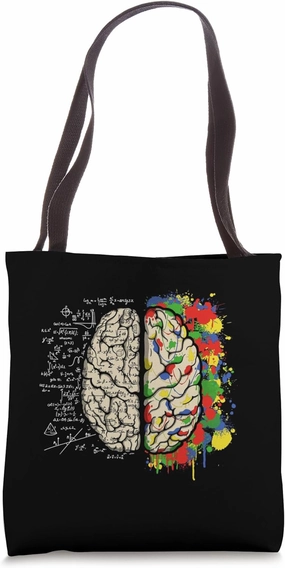 Brain Hemispheres Science Art Math Best Funny Gift Tote Bag