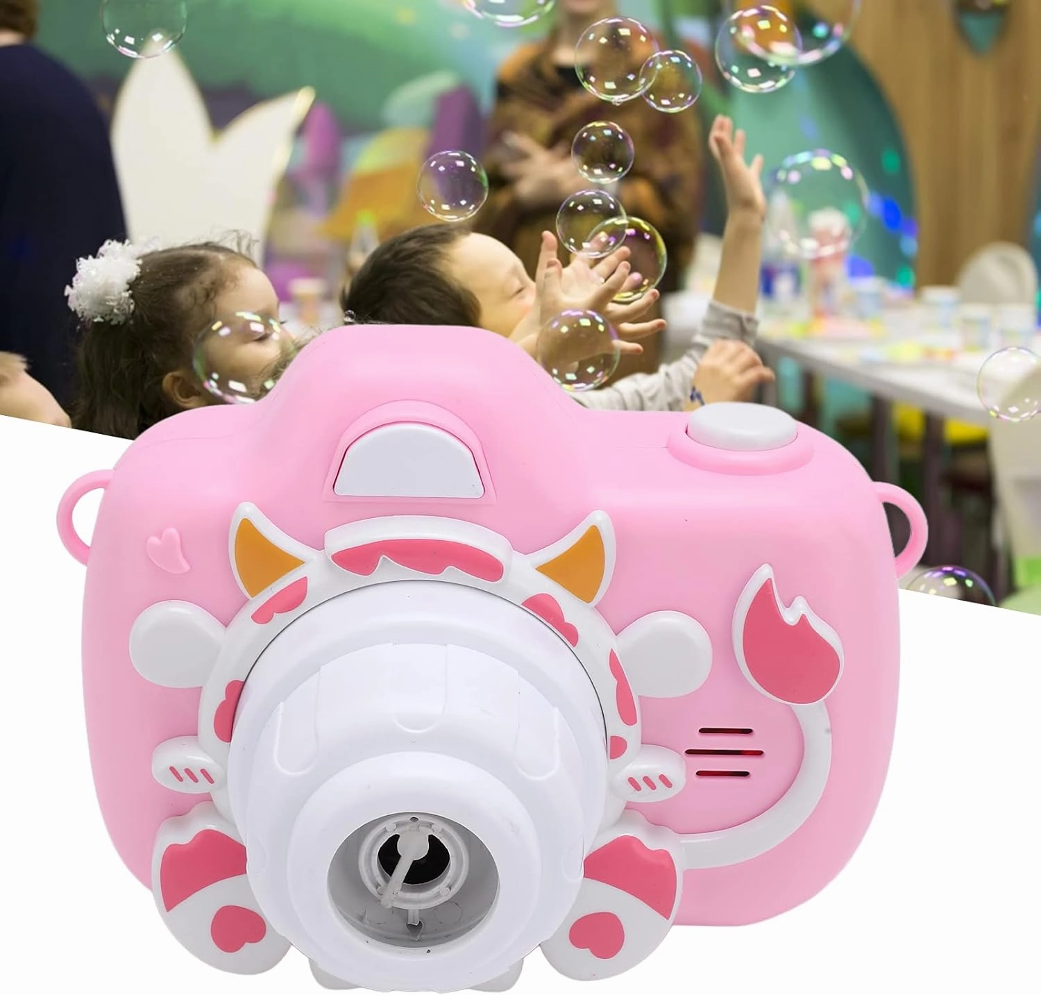 Bubble Camera, Practical Outdoor Sports Bubbler Maker One Key Automatic Bubble Braces Design Plastic Material for Outdoor