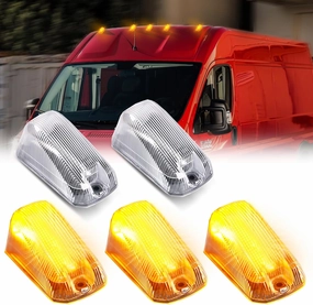 Cab Roof Top Marker Lights Amber Led Clearance Running Lamps for 2014-2023 Dodge Ram ProMaster 1500 2500 3500,5PCS (Clear Len)