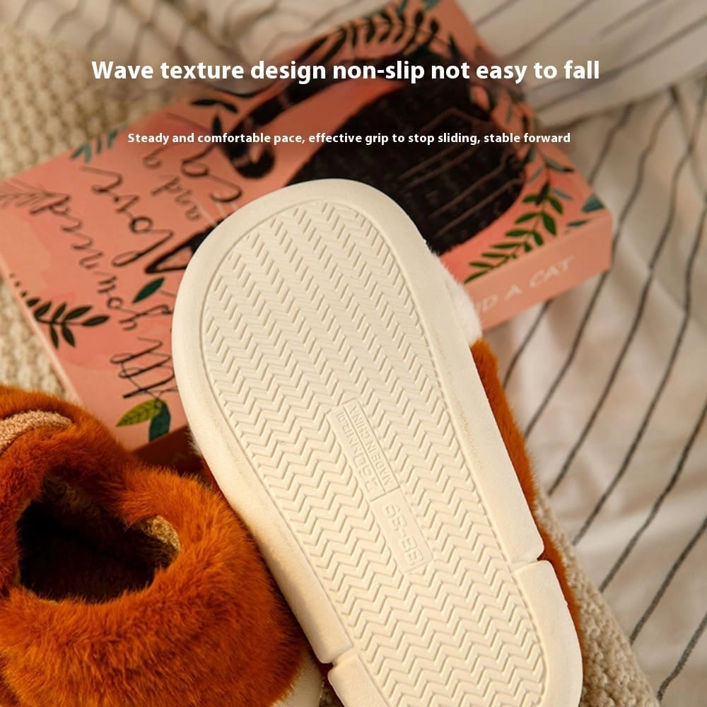 Cat Paw Slippers For Women ，Winter Indoor And Outdoor Warm Home Cat Claw Slippers, Ladies Cute Thick Non-Slip Plush Slippers