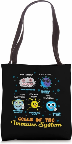 Cells Of The Immune System Funny Science Biology Teacher Tote Bag