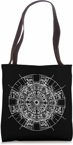 CERN Large Hadron Collider Illustration Tote Bag