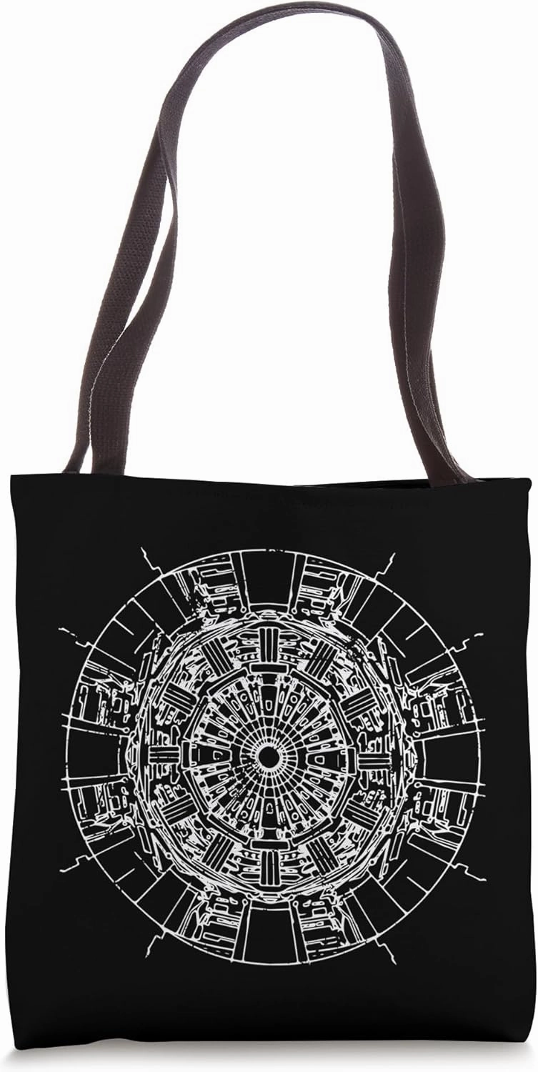 CERN Large Hadron Collider Illustration Tote Bag