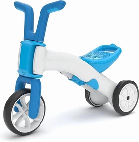 Chillafish Bunzi Gradual Balance Bike and Tricycle, 2-in-1 Ride on Toy for 1-3 Years Old, Combines Toddler Tricycle and Adjustable Lightweight Balance Bike in One, Silent Non-Marking Wheels, Blue