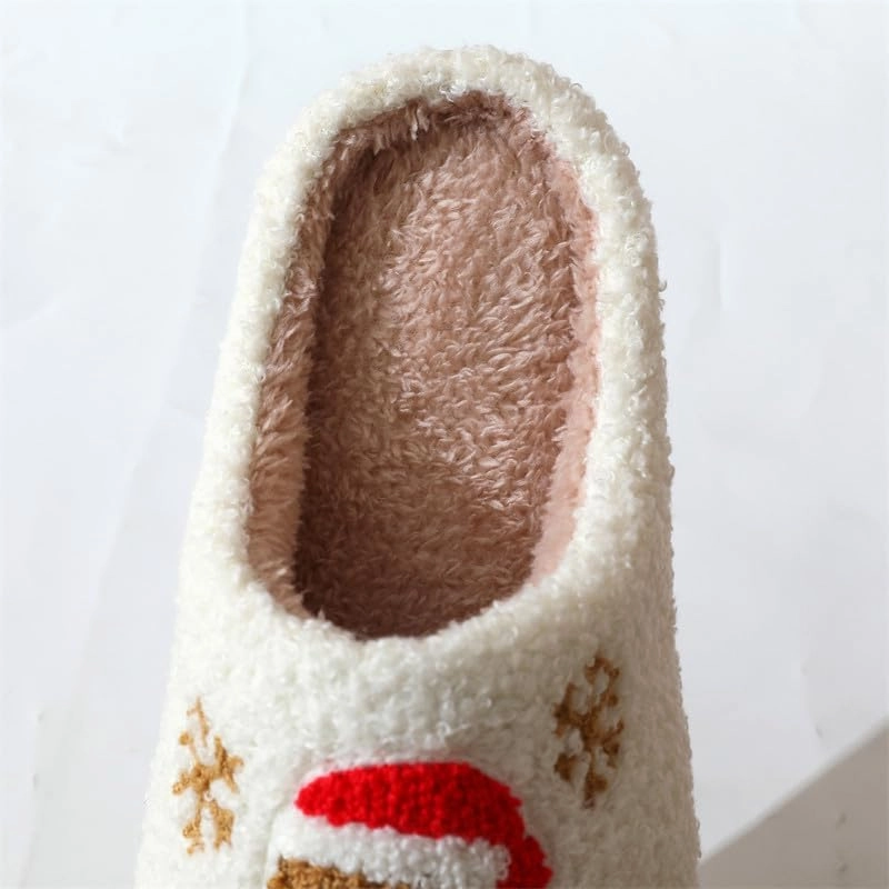 Christmas Slippers Gingerbread Cotton Snowflake Christmas Couples Home Indoor Slip-resistant Home Slippers