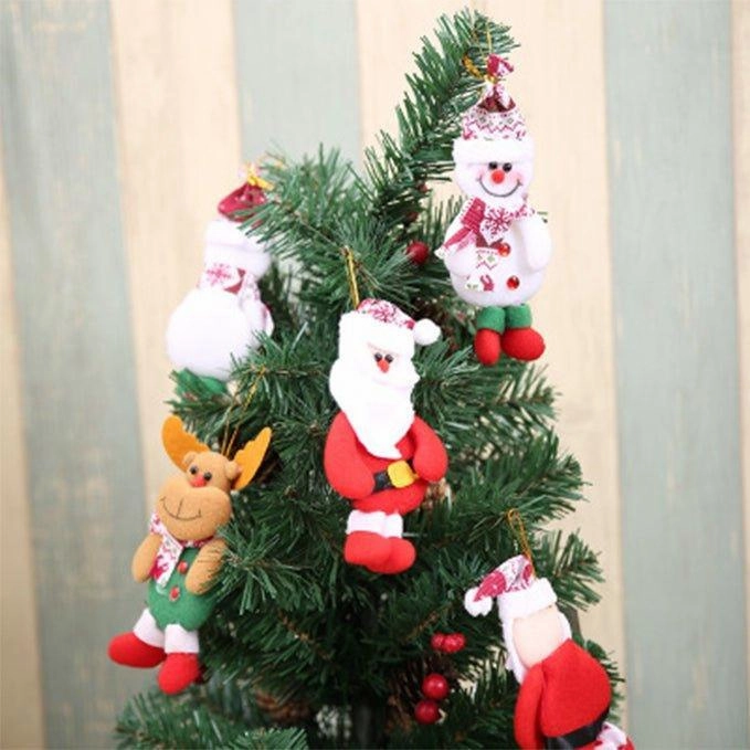 Christmas Tree Doll Hanging Ornaments Decorations (4 Pack)