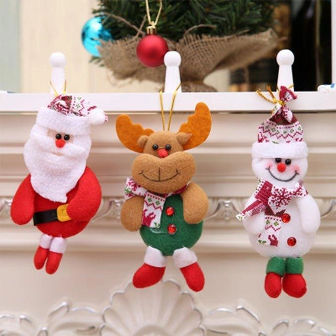 Christmas Tree Doll Hanging Ornaments Decorations (4 Pack)