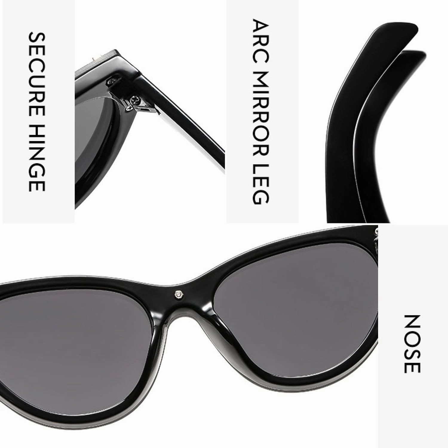 Classic Luxury Big Frame Cat Eye Sunglasses Women Men Trendy Outdoors Street Photography Travel Sun Glasses Uv400