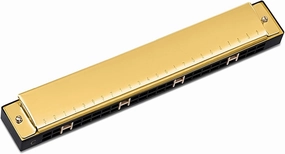 Classical Music Lovers 24 Hole Polyphonic C Harmonica(Gold)