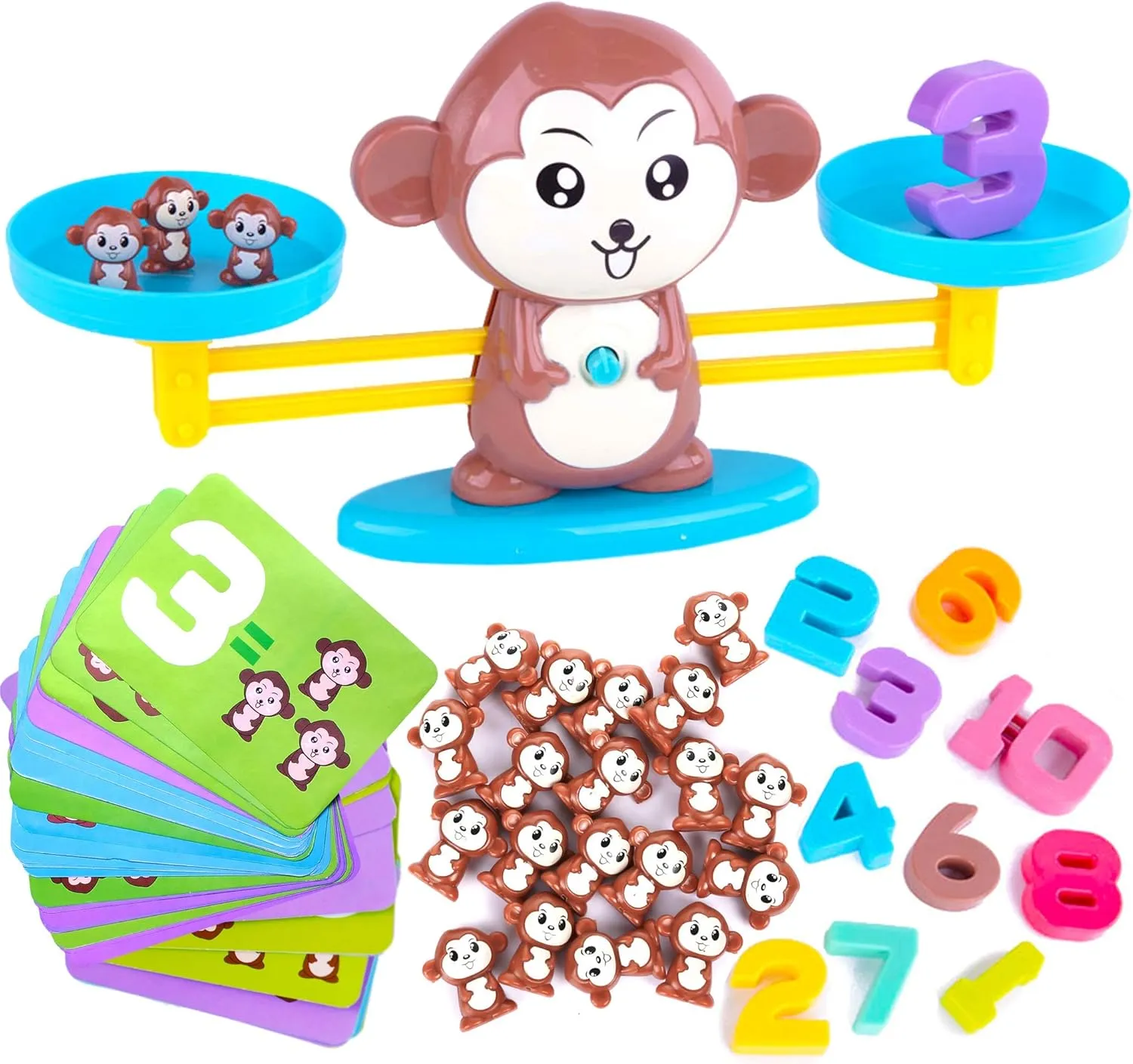 CoolToys Monkey Balance Cool Math Game for Girls & Boys | Fun, Educational Children's Gift & Kids Toy STEM Learning Ages 3  (64-Piece Set)