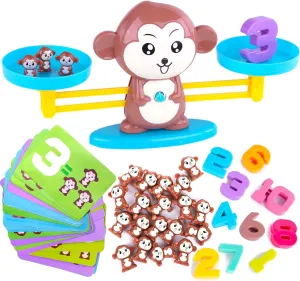 CoolToys Monkey Balance Cool Math Game for Girls & Boys | Fun, Educational Children's Gift & Kids Toy STEM Learning Ages 3  (64-Piece Set)