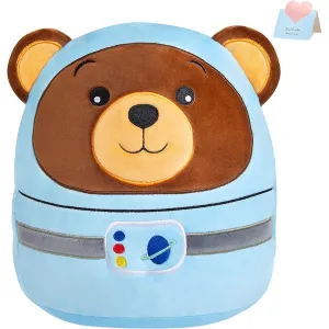 CozyWorld 12 Inch Astronaut Teddy Bear Plush Pillow Soft Stuffed Sofa Cushion Squishy Throw Pillow Birthday Gift Graduation Gift for Kids Boys Girls