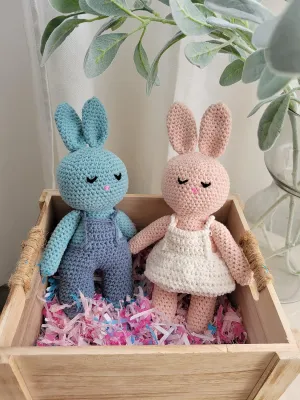 Crochet Amigurumi Bunny , Easter Bunny ,Handmade Bunny With Dress , Stuffed Animal , Plush Bunny, Baby's First Toy, Photo Shoot, Baby Shower Gift (White)