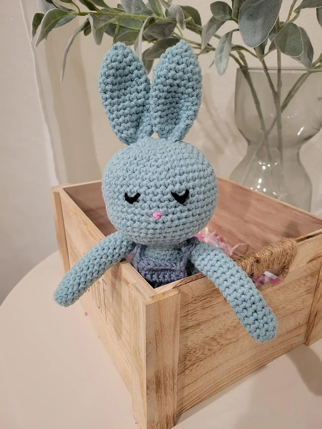 Crochet Amigurumi Bunny , Easter Bunny ,Handmade Bunny With Dress , Stuffed Animal , Plush Bunny, Baby's First Toy, Photo Shoot, Baby Shower Gift (White)