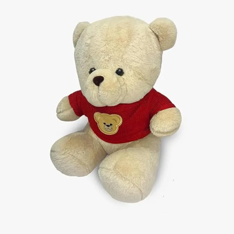 Cuddly Teddy Bear Stuffed Animal Soft Toy for Your Little One’s (Red)- Length 25 CM