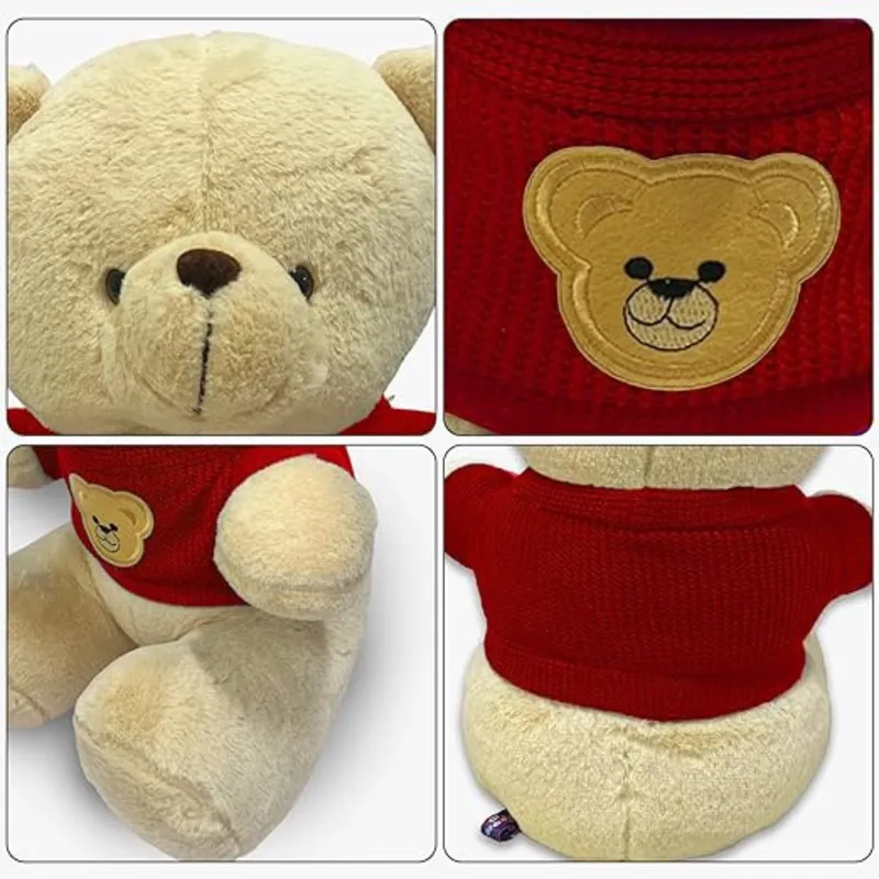 Cuddly Teddy Bear Stuffed Animal Soft Toy for Your Little One’s (Red)- Length 25 CM