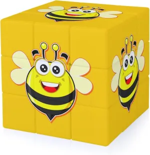 Cute Bee Funny 3x3x3 Cube Smooth Lightweight Puzzle for Adult Graphic Printing Travel