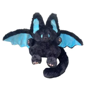 Cute Black Bat Bunny Plush Toy