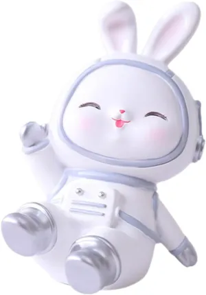 Cute Bunny Piggy Bank Coin Jar Decorative Rabbit Saving Pot for for Birthdays Christmas and Special Occasions