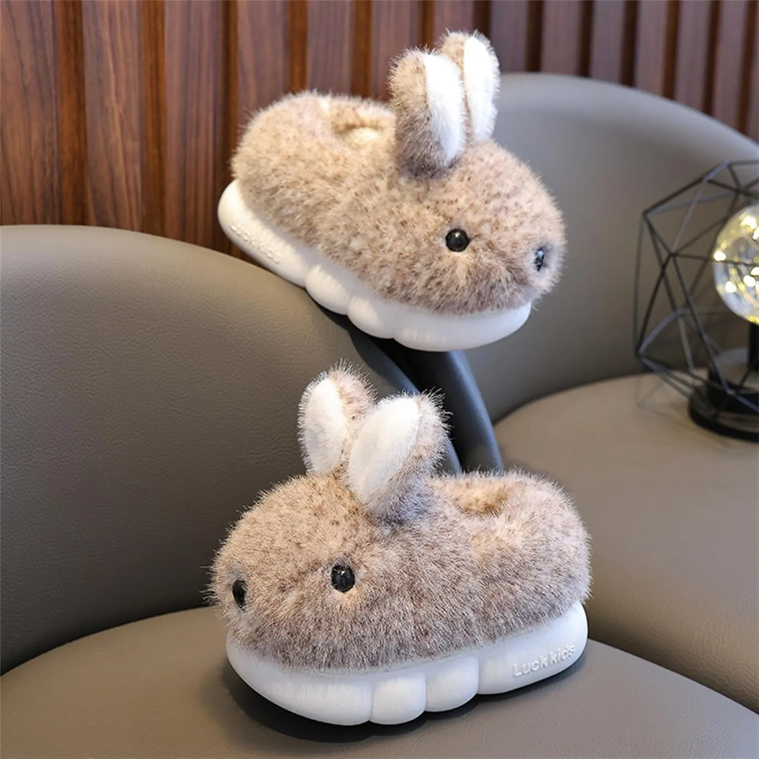 Cute Women's Rabbit Slippers - Warm & Plush, Cartoon Design, Perfect for Winter & Indoor/Outdoor Use