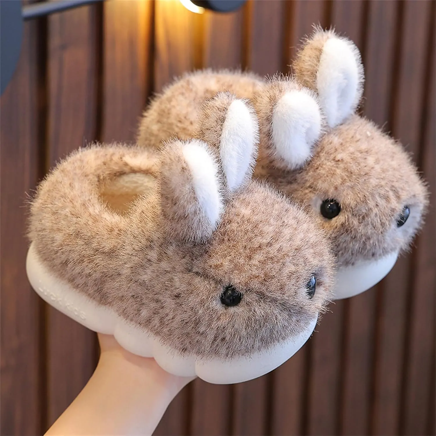 Cute Women's Rabbit Slippers - Warm & Plush, Cartoon Design, Perfect for Winter & Indoor/Outdoor Use