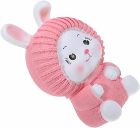 Cute Bunny Piggy Bank Rabbit Coin Saving Jar for Stylish Table Decor for Birthdays Christmas Holidays Vinyl Design Present Idea
