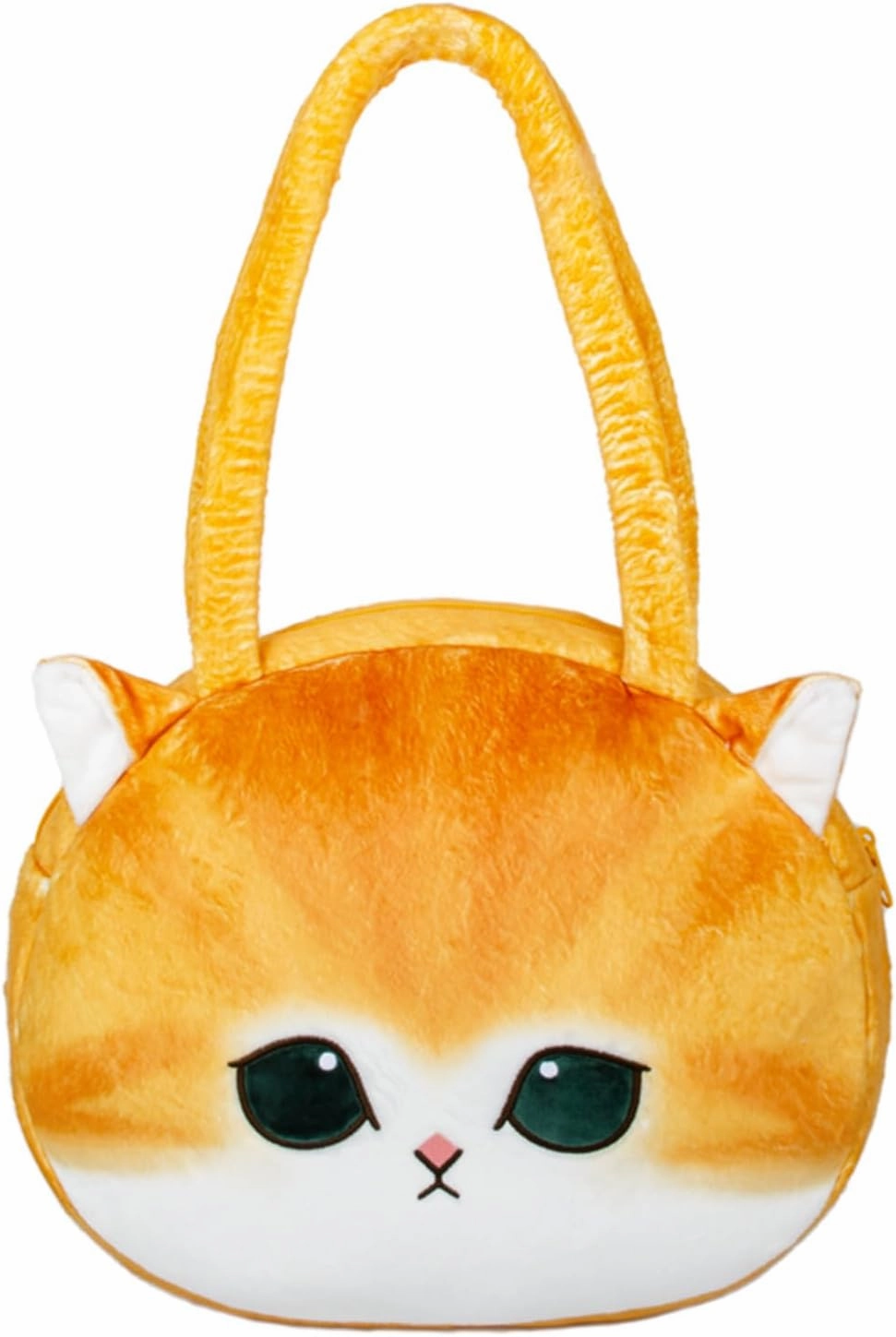 Cute cat shoulder bag, plush handbag, cat big face bag, cat gift for women