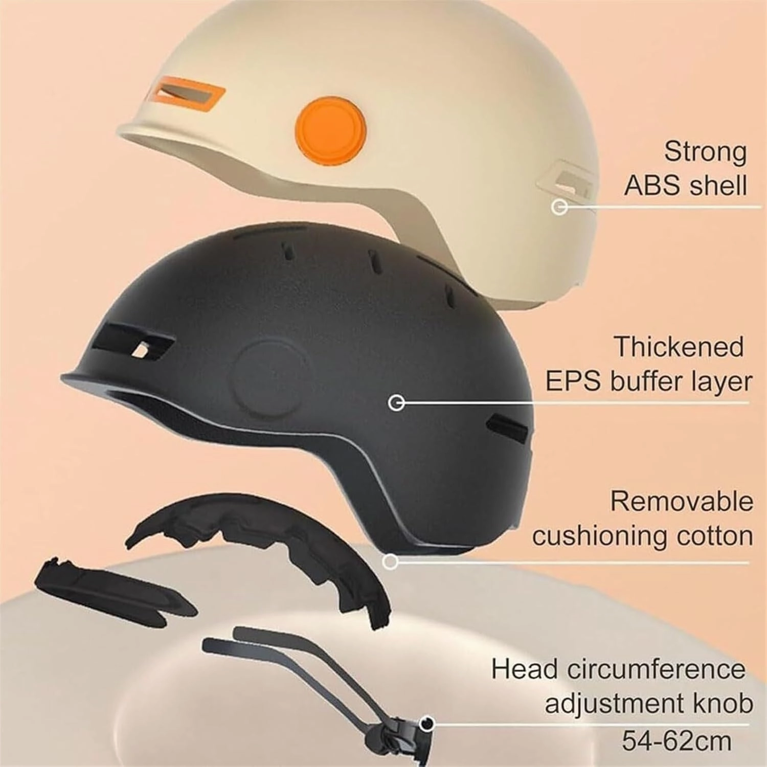 Cute Electric Motorcycle Open Face Cat Ears Half Helmet,Retro Bike Beanie Helmet with Visor,Street Scooter Moped ATV Bicycle Skull Cap Helmet for Adults Men Women,DOT Approved
