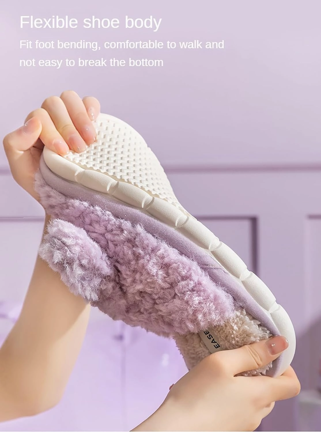 Cute Furry Slippers - Women's Winter & Autumn Couple Slippers with PVC Soles, Plush Uppers. Keep Feet Warm & Cozy!