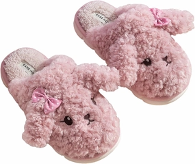 Cute Furry Slippers - Women's Winter & Autumn Couple Slippers with PVC Soles, Plush Uppers. Keep Feet Warm & Cozy!