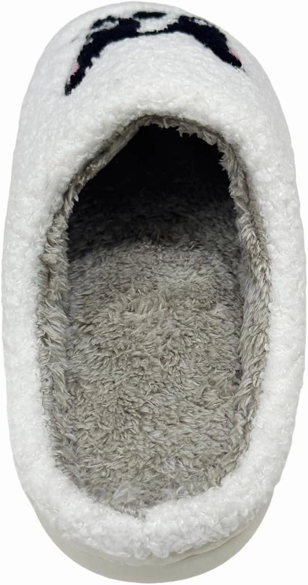 Cute House Slippers for Women Men Fluffy Plush Warm Animal Slippers Winter Comfy Bedroom Shoes