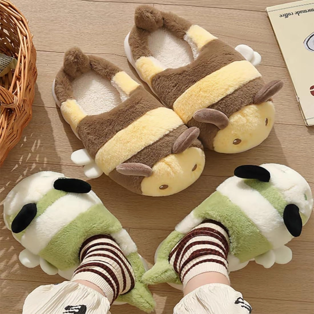 Cute Panda Slippers Cartoon Slippers Animal Slippers Winter Home Slippers