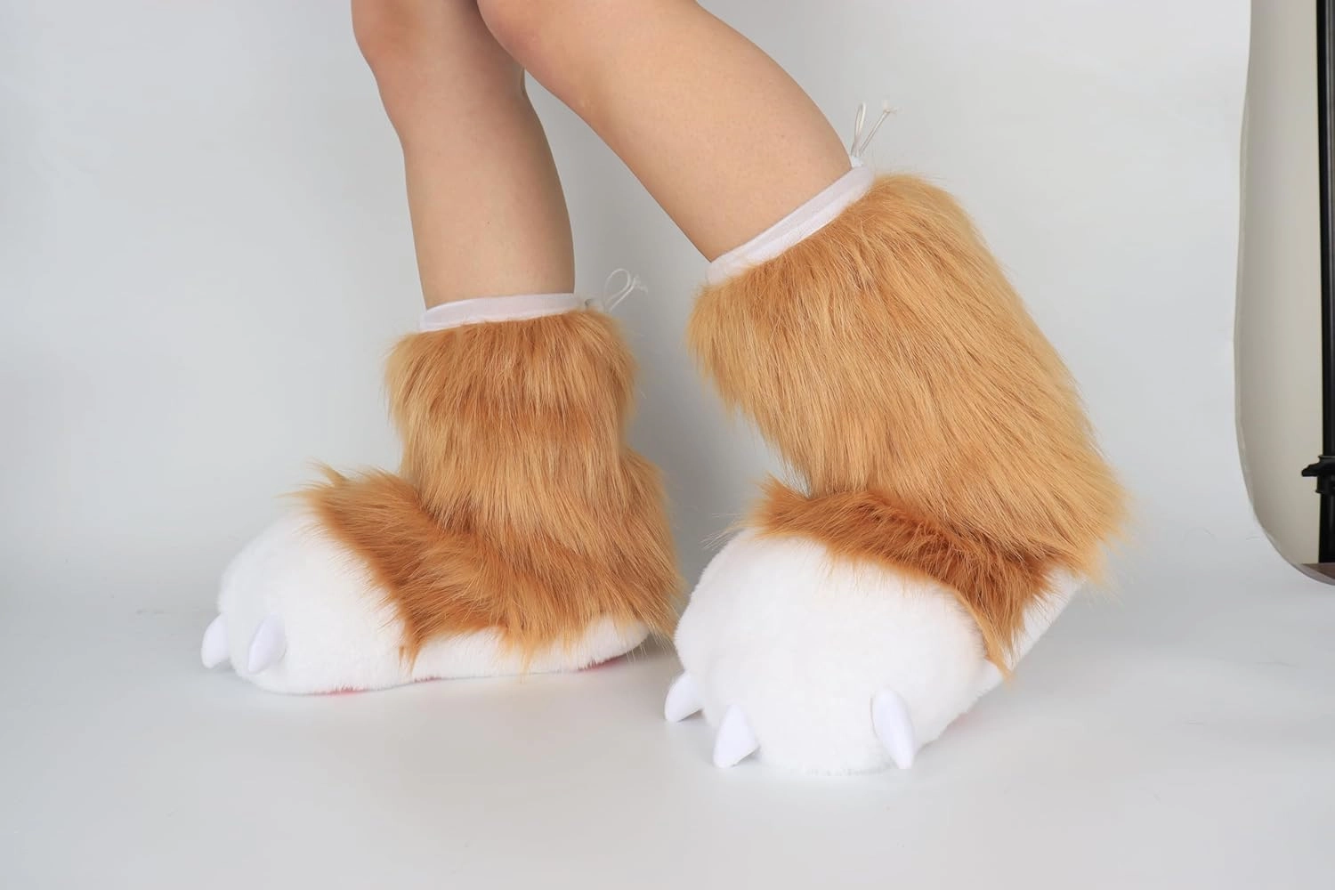 Cute Plush Animal Bear Fursuit Feet Paw Slippers Claw House Shoes Funny Costume Accessories
