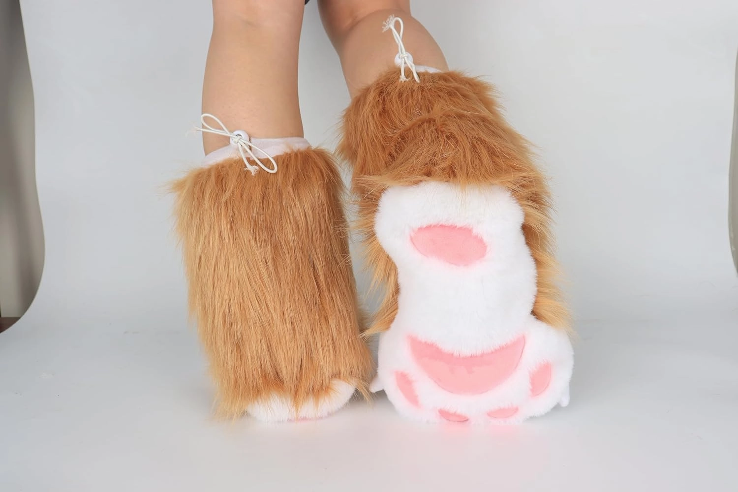 Cute Plush Animal Bear Fursuit Feet Paw Slippers Claw House Shoes Funny Costume Accessories
