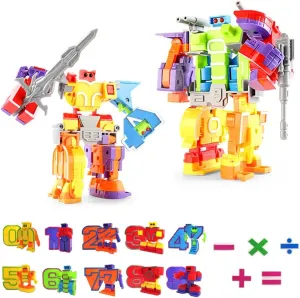 Cyeah Number Bots Toys,Number Robot Math Robot Mathematical Toys for Kids Education 15 Pieces