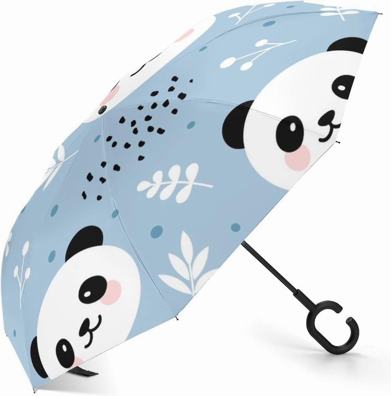 Donnapink Auto Large Inverted Rain Umbrella, Automatic Open/Close Reverse Car Umbrella Sun Protect UV Winds Rain Compact Parasol