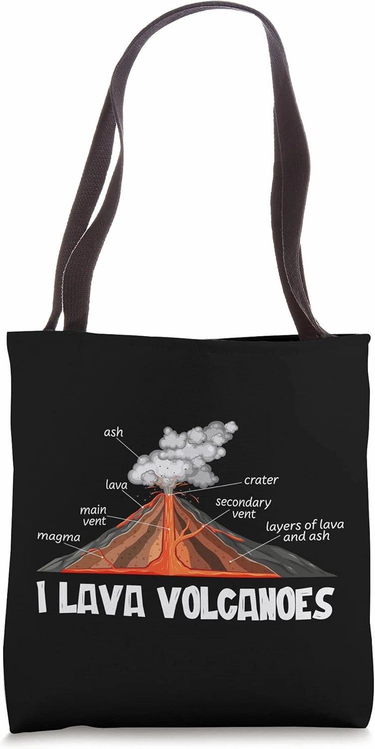 Earth Magma Shirt, Lava, Volcano, Geology Science Tote Bag