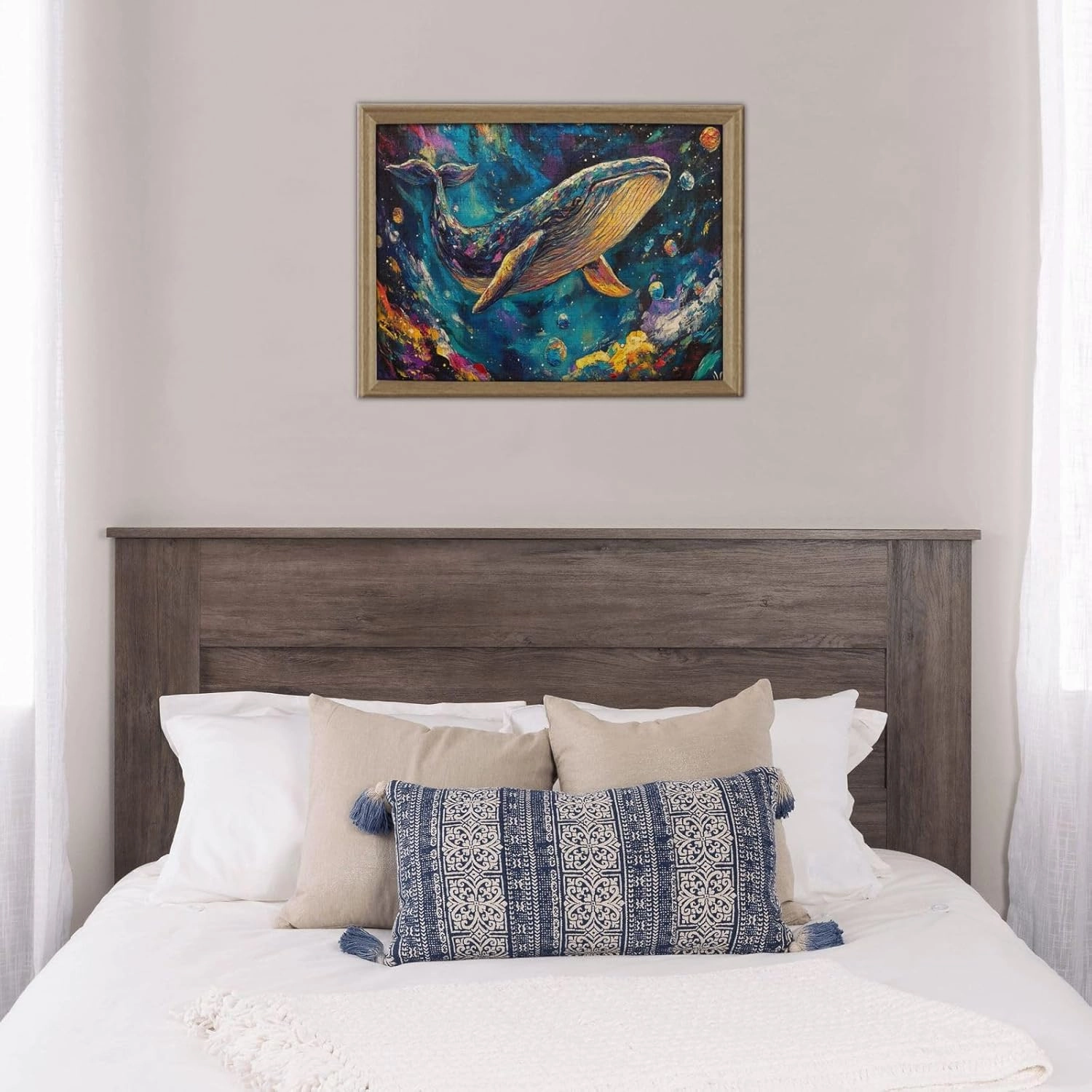 Fantasy Big Fish, 500-Piece Wooden Jigsaw Puzzles for Adults, Oil Painting Style Design, Classic Marine Life Puzzle, Creative Entertainment Game, Exercise Patience and Hands-On Ability