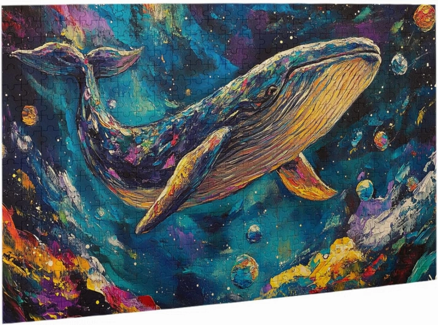 Fantasy Big Fish, 500-Piece Wooden Jigsaw Puzzles for Adults, Oil Painting Style Design, Classic Marine Life Puzzle, Creative Entertainment Game, Exercise Patience and Hands-On Ability