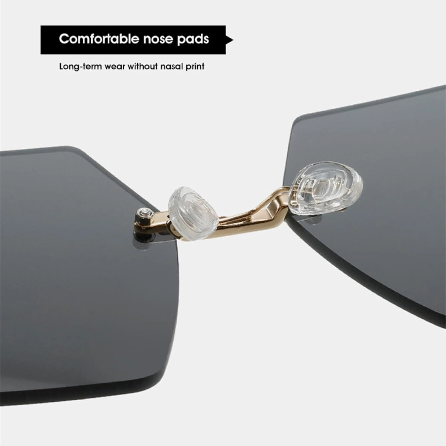 Fashion Luxury Rimless Sunglasses Women and Men Outdoors Travel Driving Shade Sun Glasses Uv400