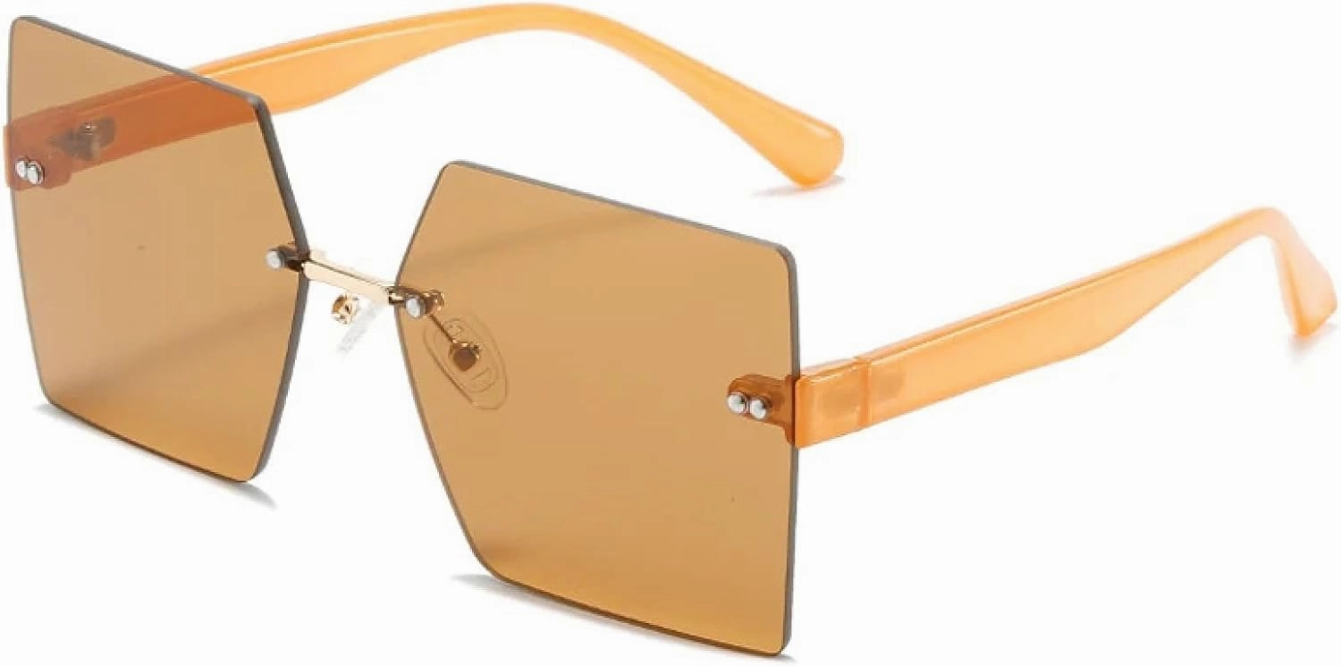 Fashion Luxury Rimless Sunglasses Women and Men Outdoors Travel Driving Shade Sun Glasses Uv400
