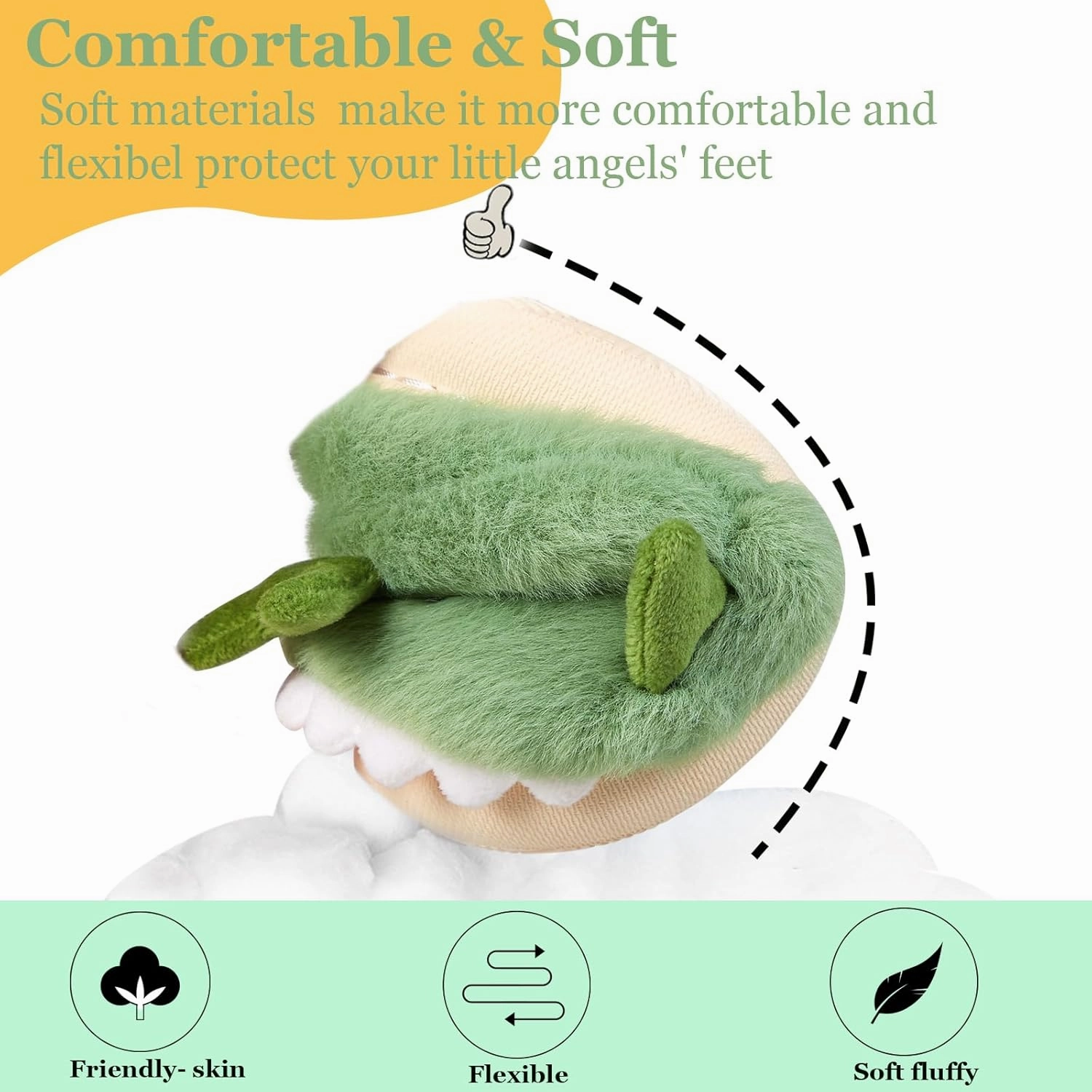 Fiedaz Boys Girls Shark Slippers for Toddler Kids - Cute Plush Warm Non-Slip Indoor Bedroom Winter Shoes