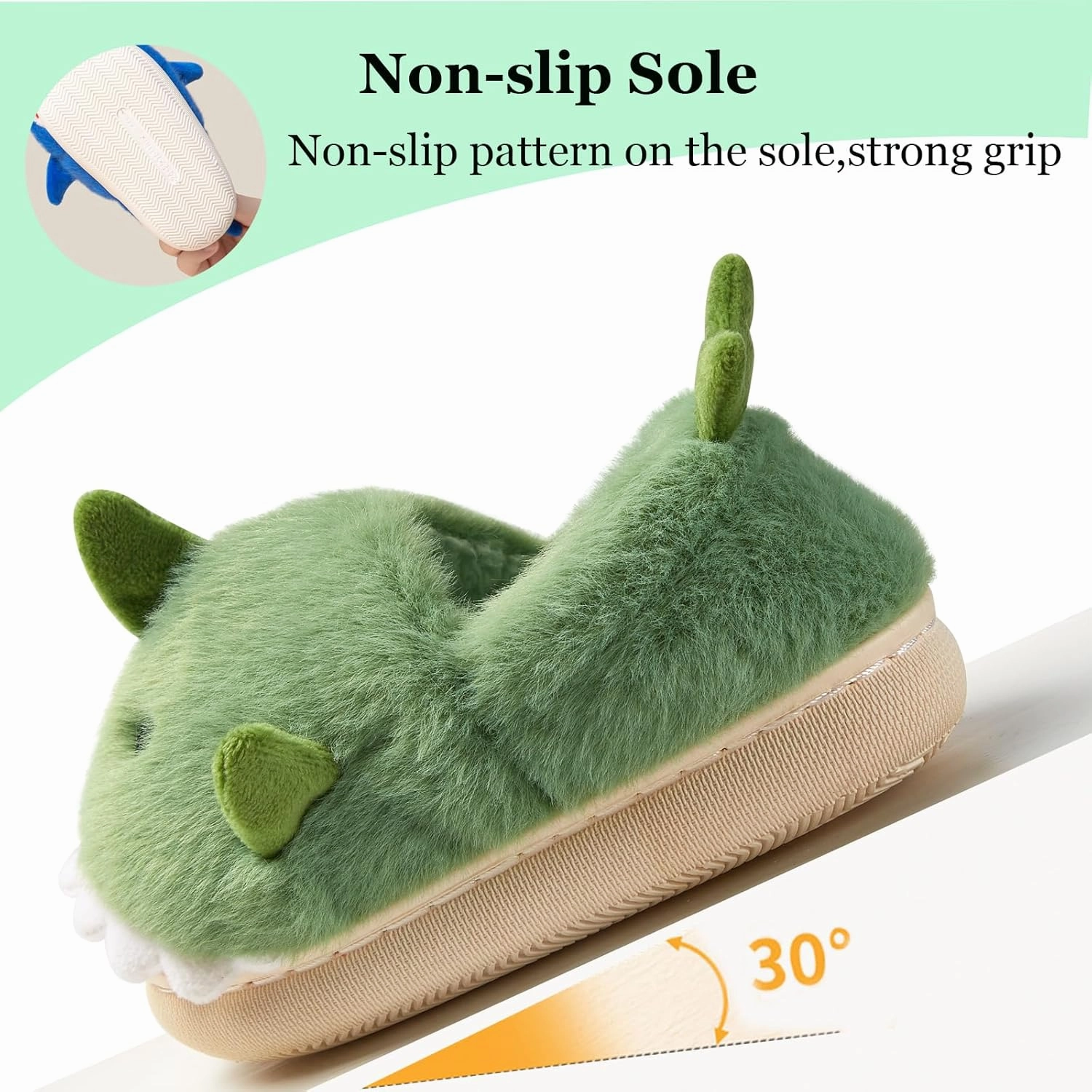 Fiedaz Boys Girls Shark Slippers for Toddler Kids - Cute Plush Warm Non-Slip Indoor Bedroom Winter Shoes