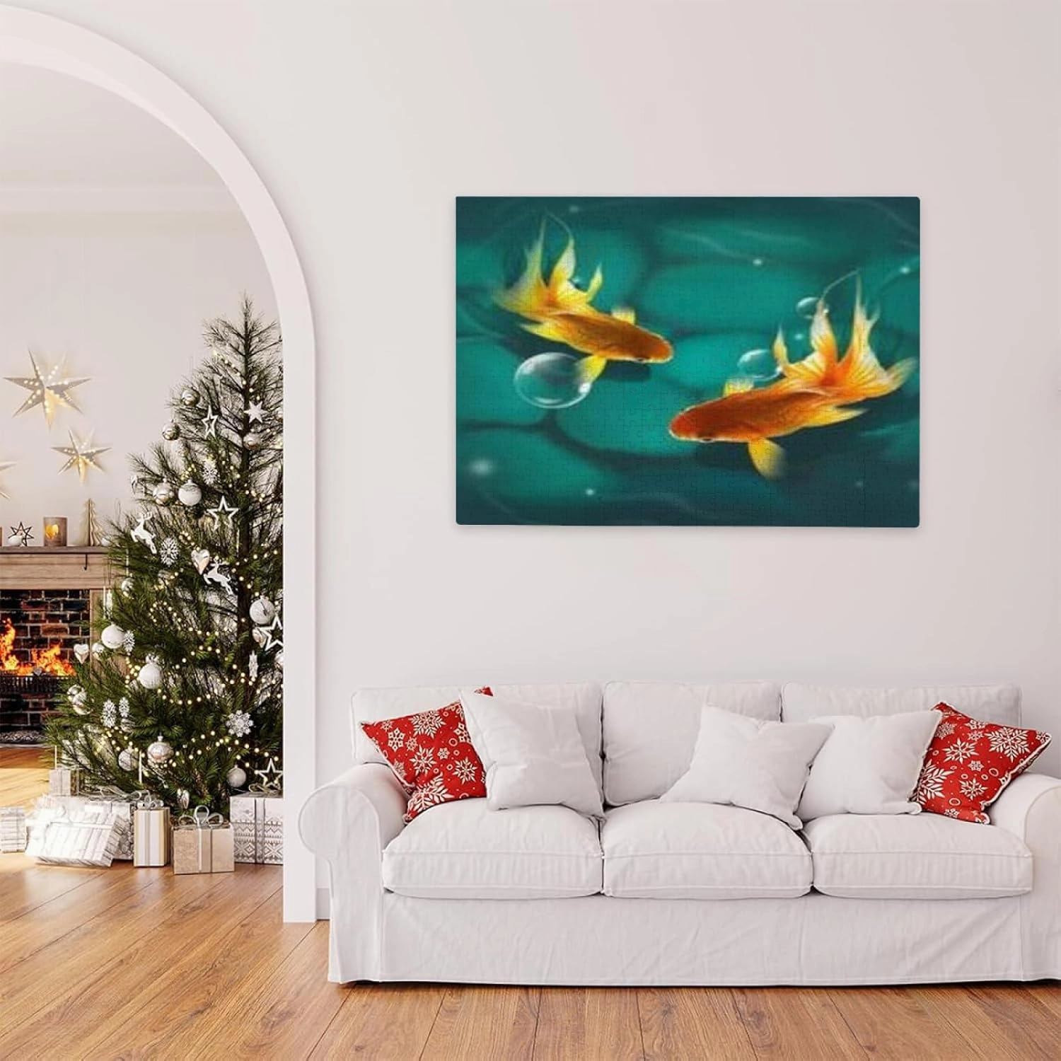 Fish Swimming in The Water Jigsaw Puzzles for Adults -DIY Home Decor Educational Toy Difficult Puzzle Family Game Gifts for Teenagers 500 Piece