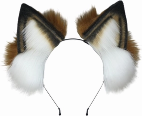 Fox Cat Ear Headband Wolf Ears Headwear Halloween Cosplay Hairbnad Handmade Animal Head Accessories for Women Men