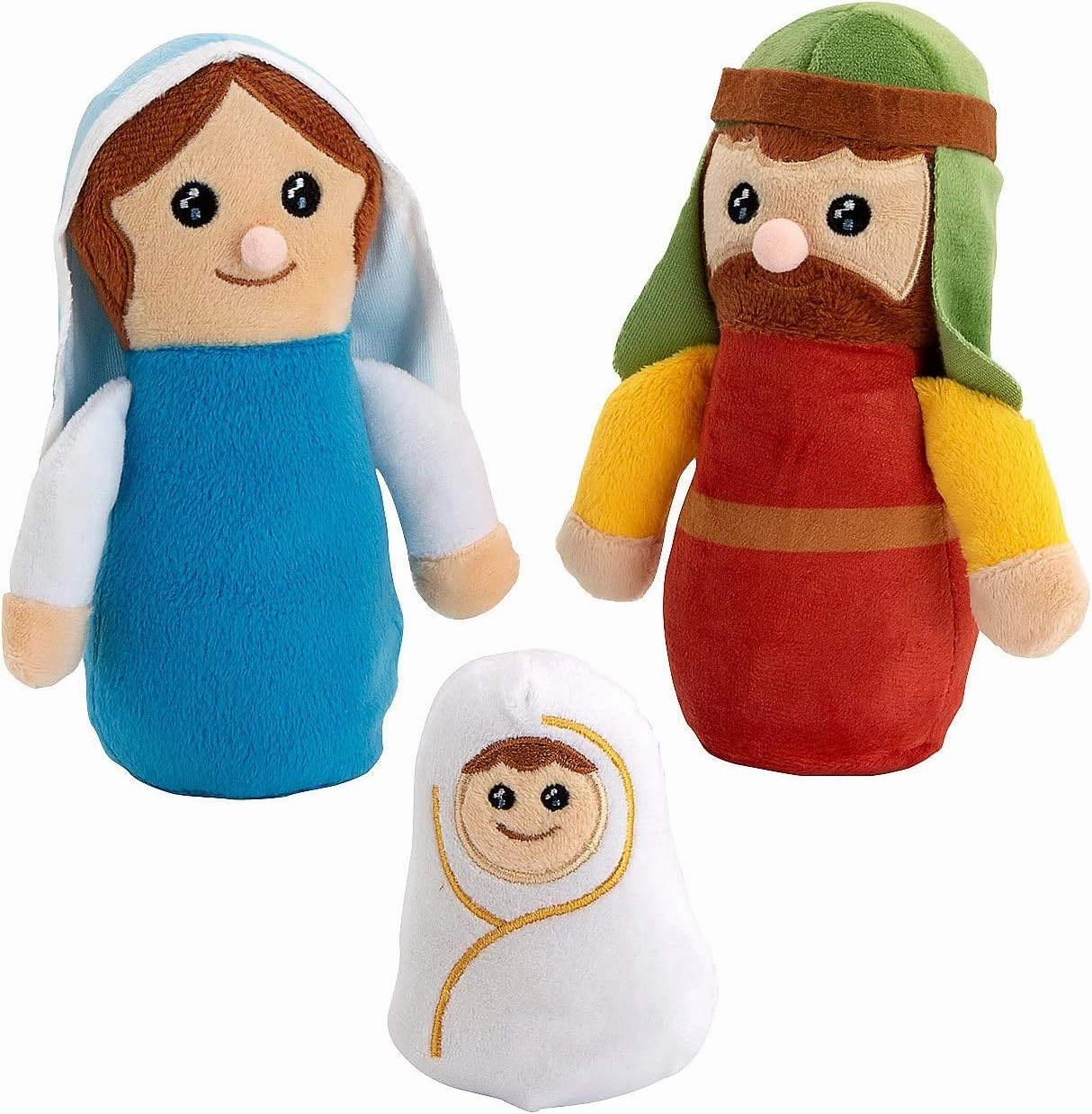 Fun Express Stuffed Nativity Character Set, 3 Pieces