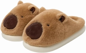 Funny Animal Slippers for Women Girl Capybara Cute Plush Cozy Warm Slippers Cozy Fluffy Fuzzy Indoor Bedroom