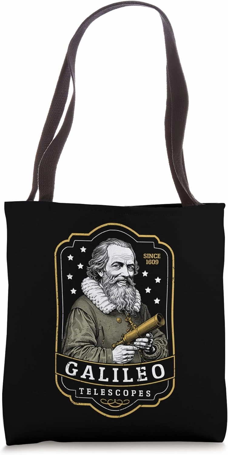 Galileo Galilei Telescopes Funny Astronomy Vintage Science Tote Bag